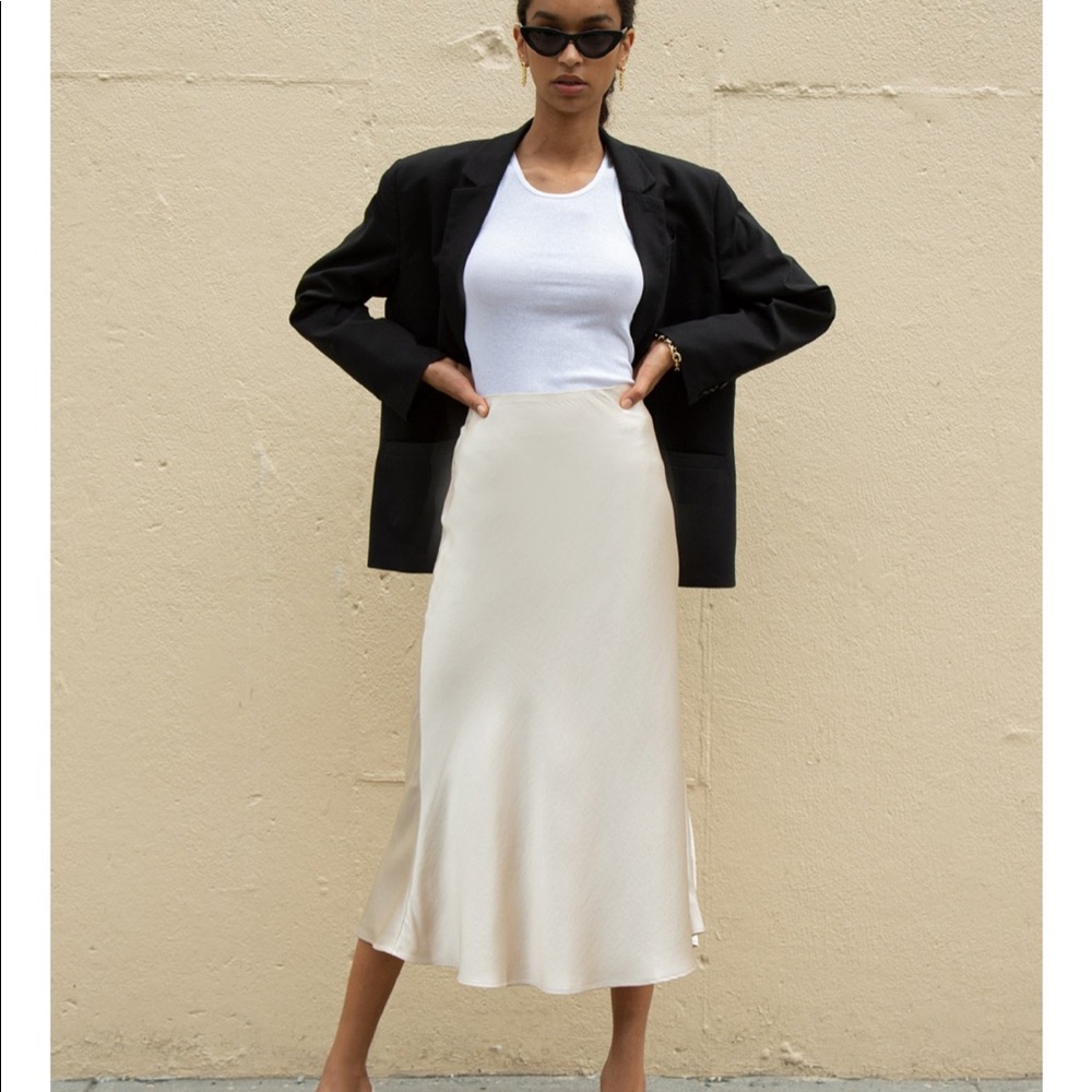Pixie market Rene skirt in creme/ivory